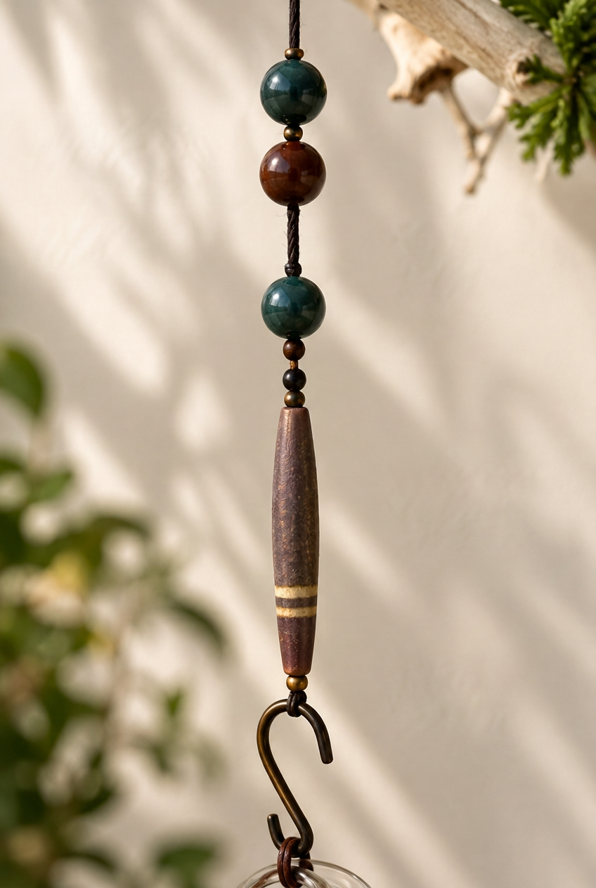 Close-up of a natural bead, a found detail that inspires Esther's work